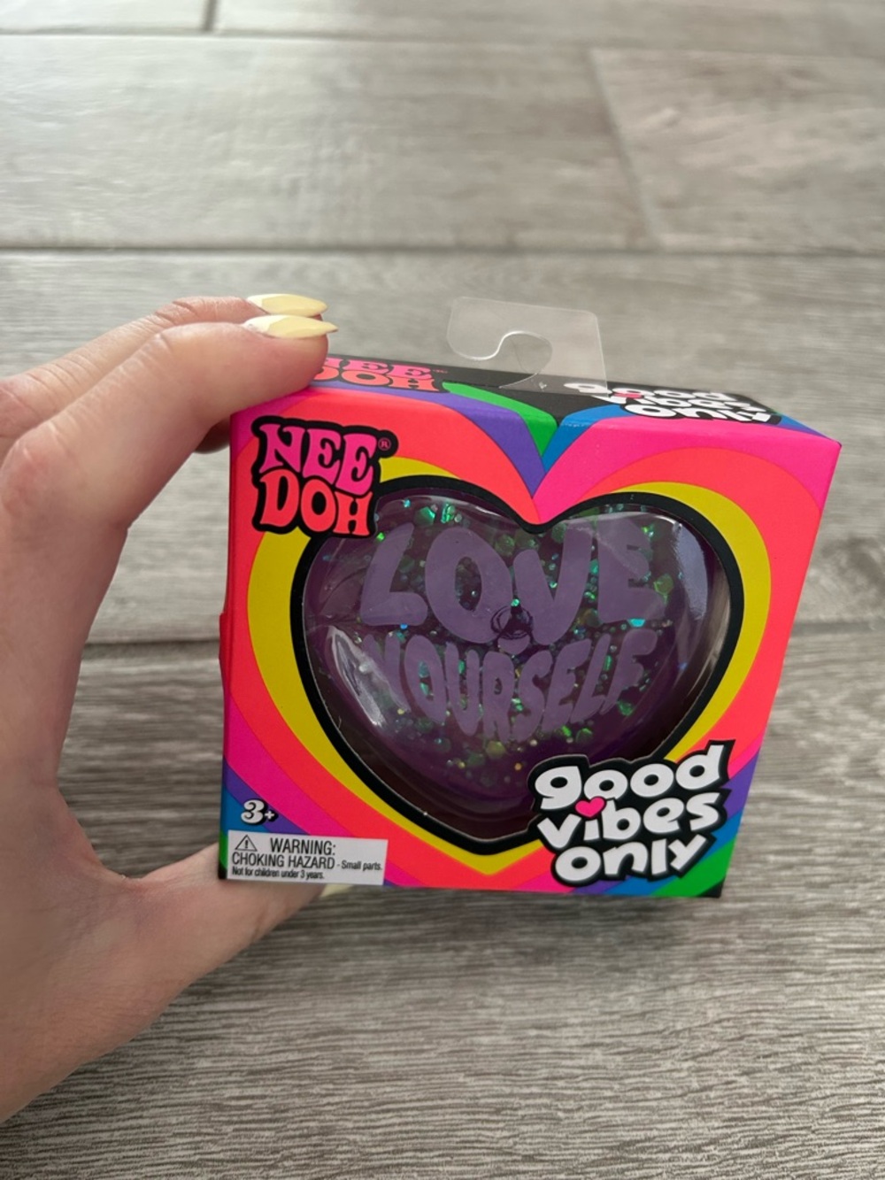 Needoh Good Vibes Only Heart Squishy Stress Toy